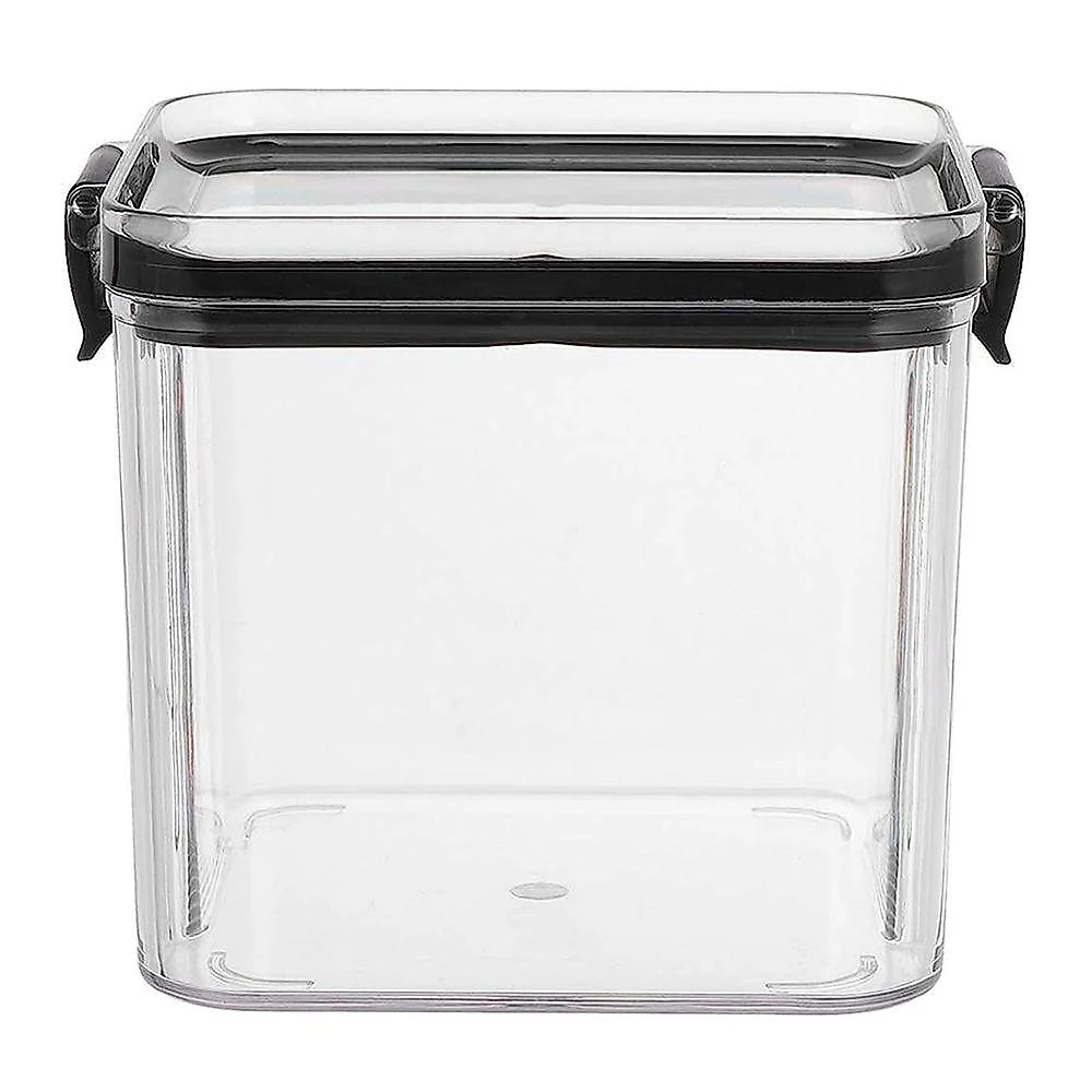 Pote Hermetico Conserva Tampa Com Trava Kit 2 Unidades Acrilico Transparente Alimento Mantimento