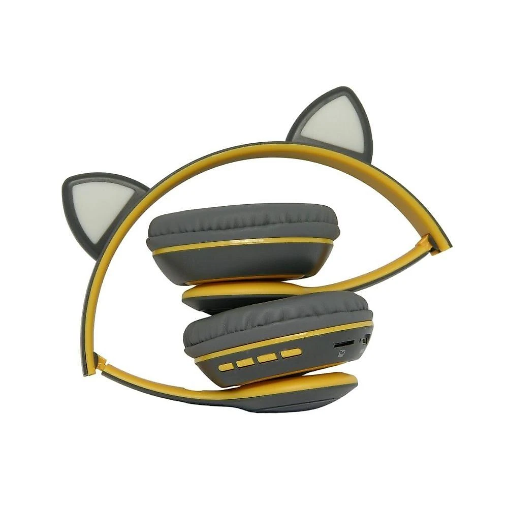 Cat Ear Headphone Led Ct-66 Cor Amarelo