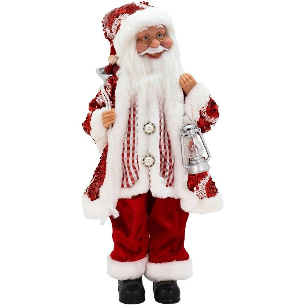 Decoração Boneco Papai Noel Colecionável Musica Festivo 45cm