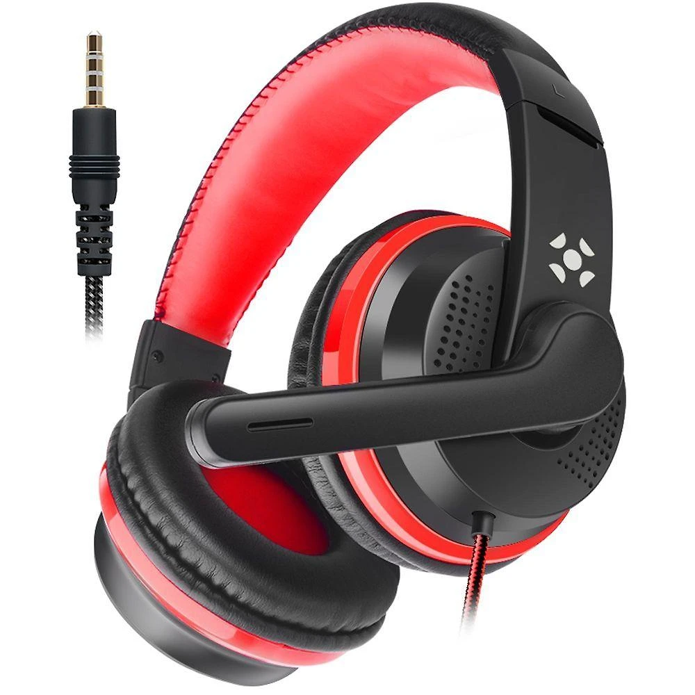 Headset Gamer Fortrek Spider Black P3 com Microfone Preto-vermelho