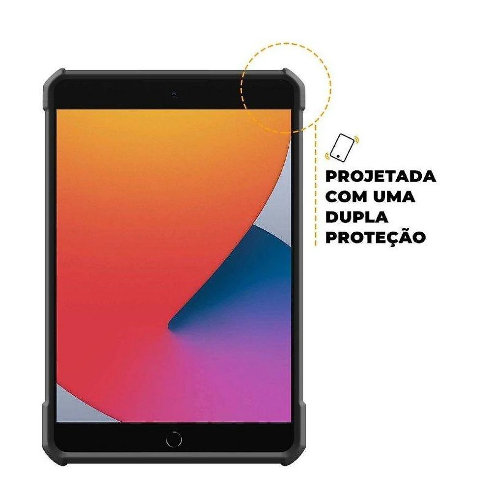 Kit Capa Dual Shock X E Caneta Dinamic Para Ipad 10.2 (7 / 8 / 9 Geração) - Gshield