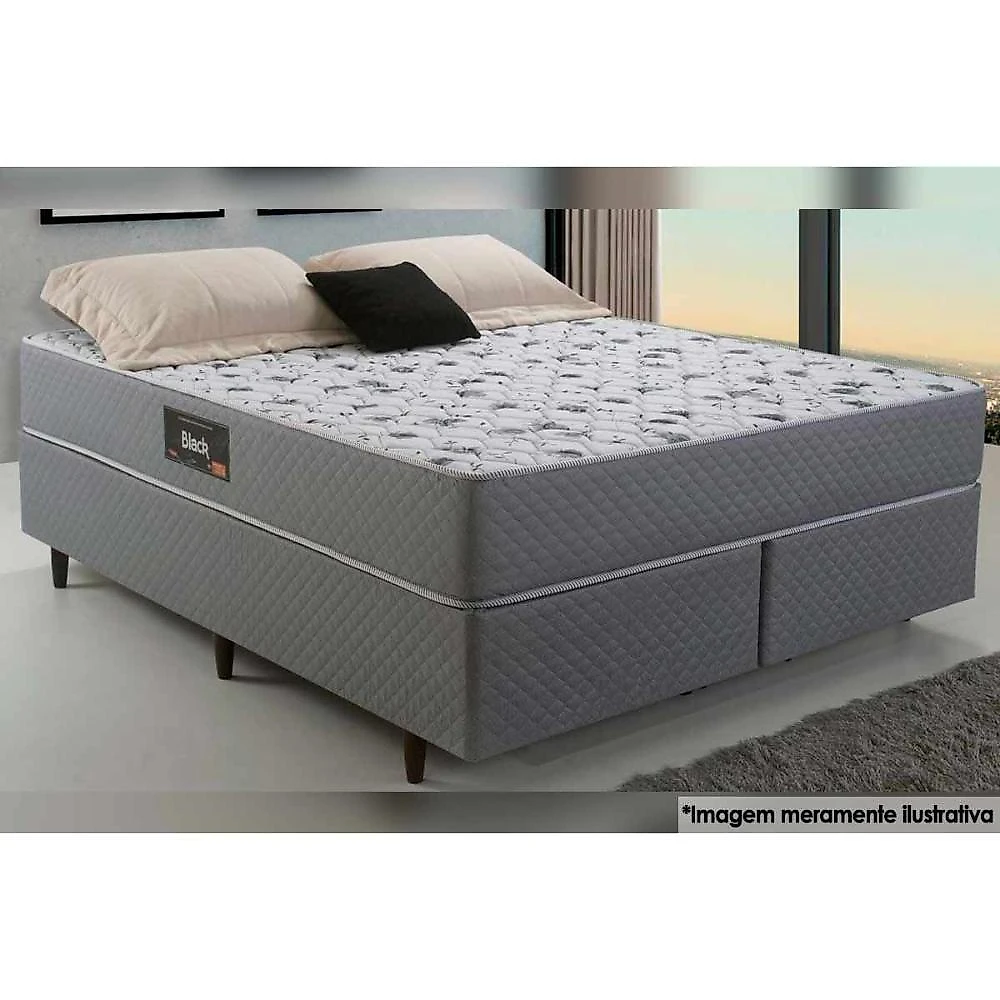 Colchão Casal Espuma D28 - Ag 65 Black Double Face (138x188x25) - Herval