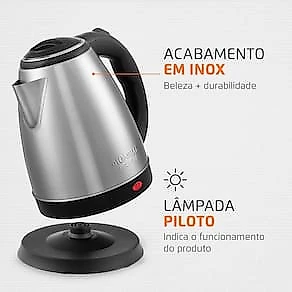 Chaleira Elétrica Mondial Pratic CE-06 com Capacidade de 2L - Inox 110V