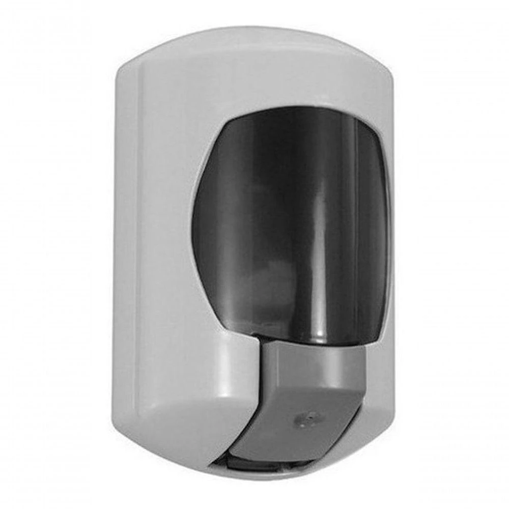 Saboneteira em ABS com Reservatório em Policarbonato 900ML Branco com Visor Fumê Higipack