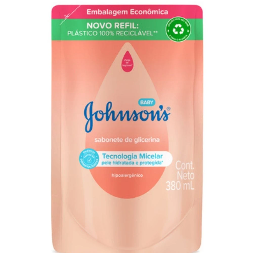 Sabonete Líquido de Glicerina Johnson's Baby Refil 380ml