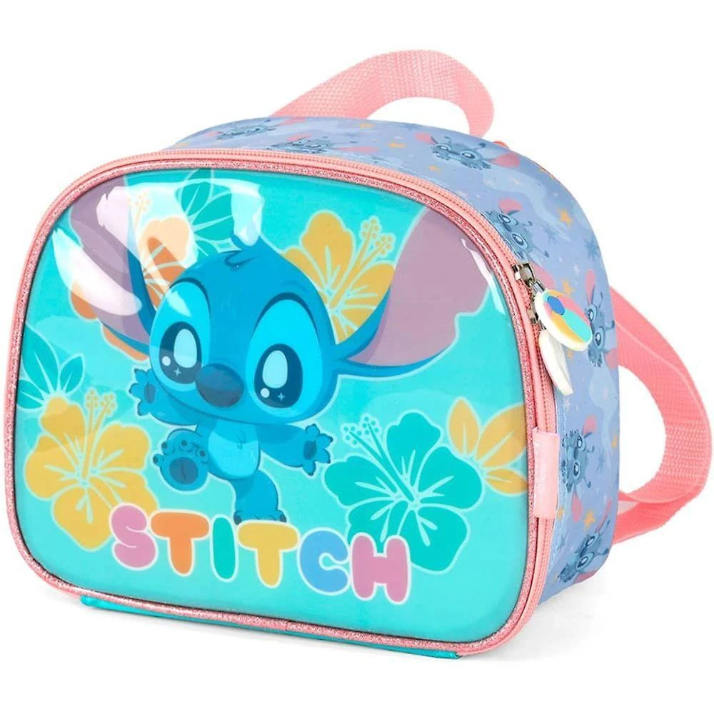 Lancheira Termica Infantil Luxcel Stitch Scrump Disney Poliester Turquesa Escolar