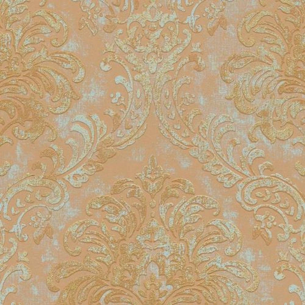 Papel De Parede Metropolitan Stories 3 Arabesco Laranja 391121ms