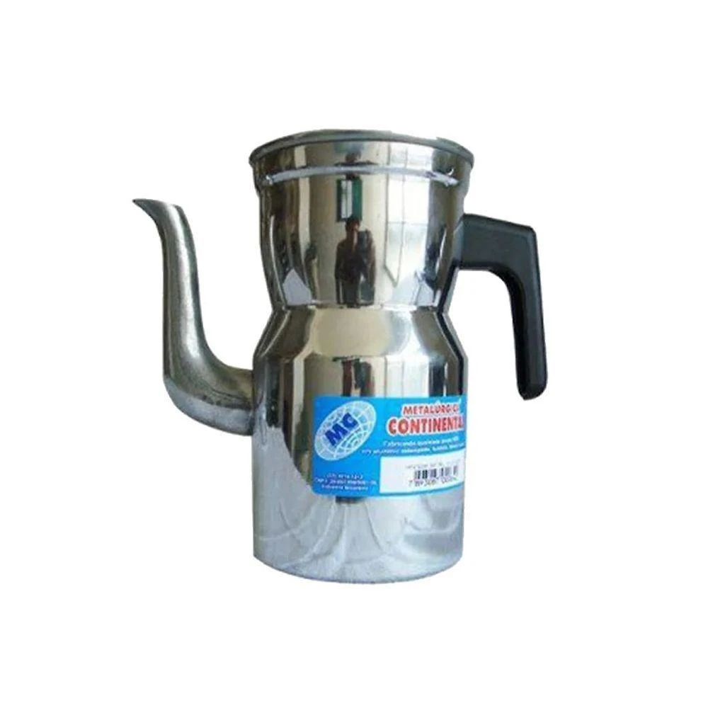 Cafeteira de Alumínio Reforçado 2L com Tampa para Cozinha Continental