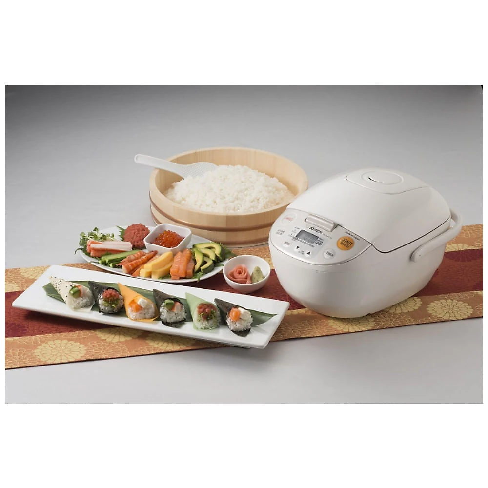 Conjunto de Panelas Zojirushi 3-Cups e 5.5-Cups Micom Rice Cooker & Warmer, Ideal para Cozinhar e Manter Arroz Fresco, com Tecnologia Avançada.