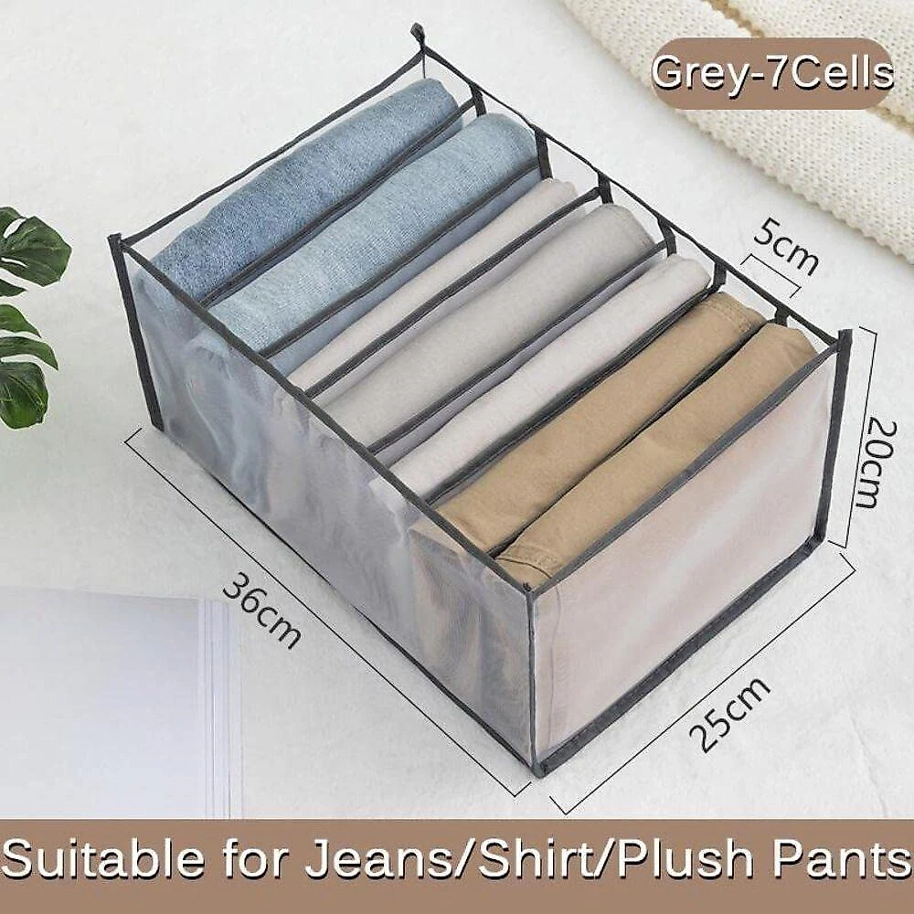 Organizador Grande Dobrável Com 7 Divisórias Para Gaveta,closet E Roupas