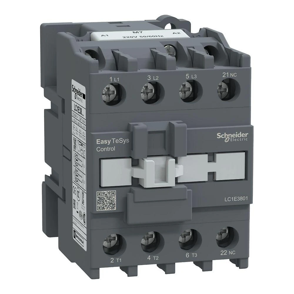 Contator Tesys Deca Schneider Electric LC1E3801M6-M7 Easypact TVS 38A 1NF 220VCA
