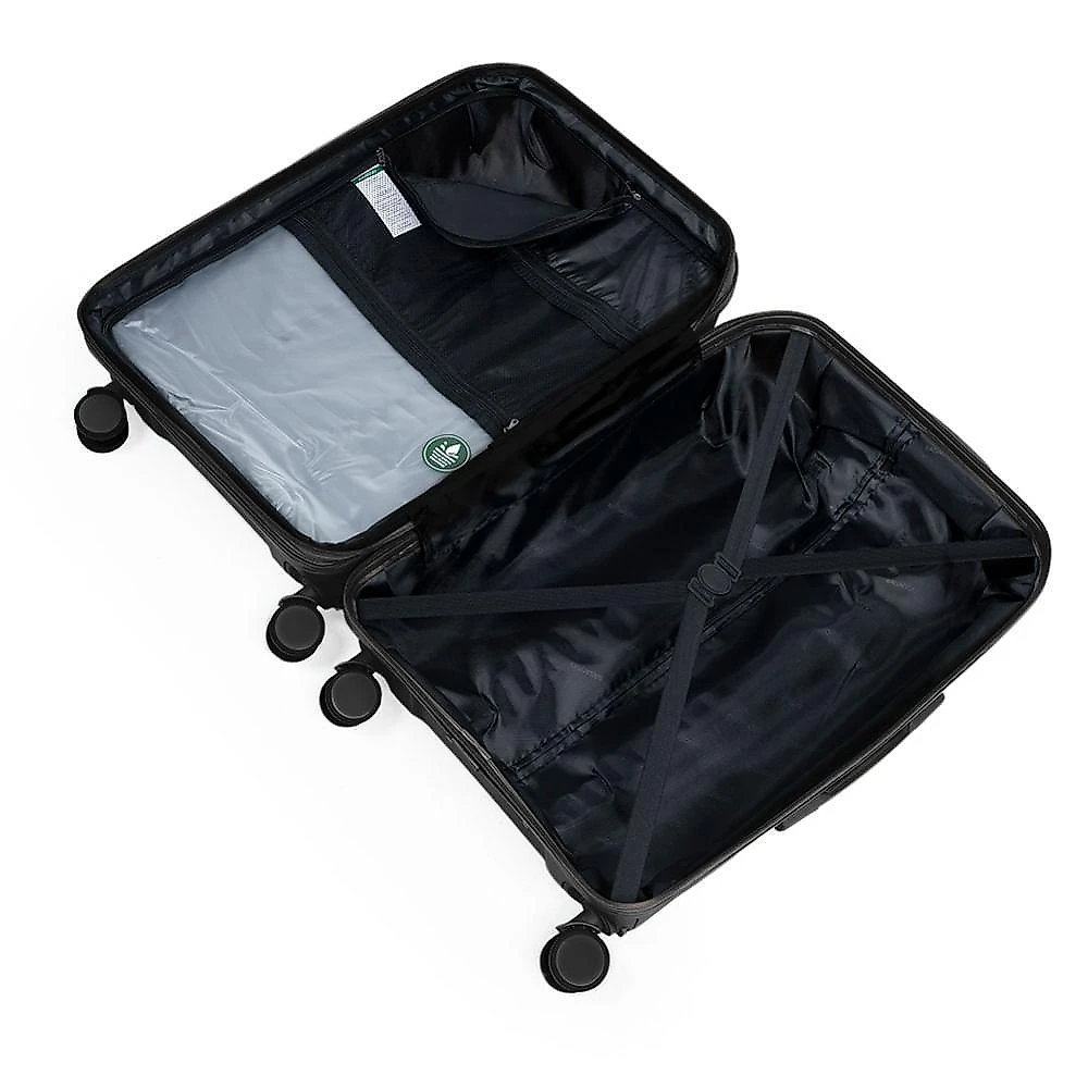 Mala de viagem grande 32 kg polipropileno 4 rodas seul preta g