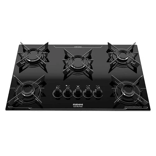 Cooktop 5 Bocas Electra Plus Mesa de Vidro Itatiaia