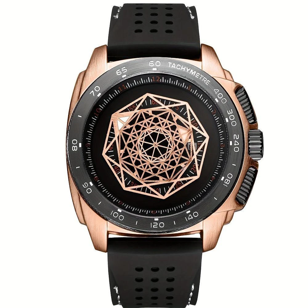 Relógio Esportivo Elegante Multifuncional Luminoso De Silicone Com Design Resistente Dourado