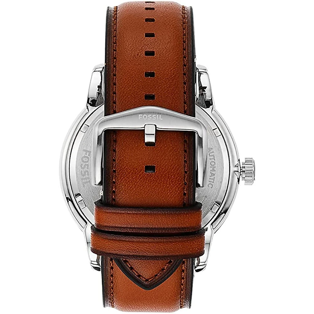 Fossil Relógio Masculino Original de Quartzo Automático com P ulseira de Couro Marrom