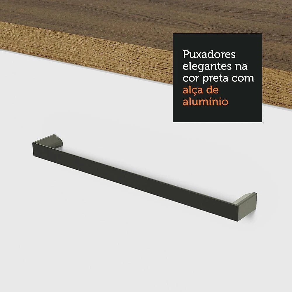 Balcão multiuso 120cm 2 portas 3 gavetas agata madesa b branco
