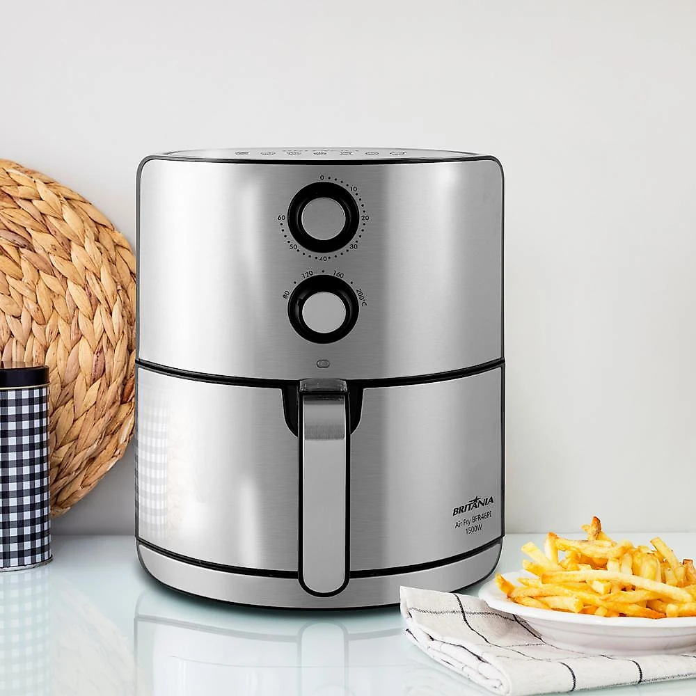 Air fryer britânia 4,6l antiaderente 1500w bfr46pi 220v