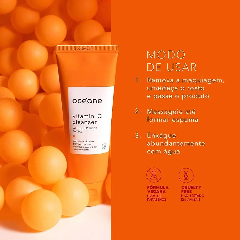 Gel de limpeza facial oceane - vitamin c cleanser 100ml