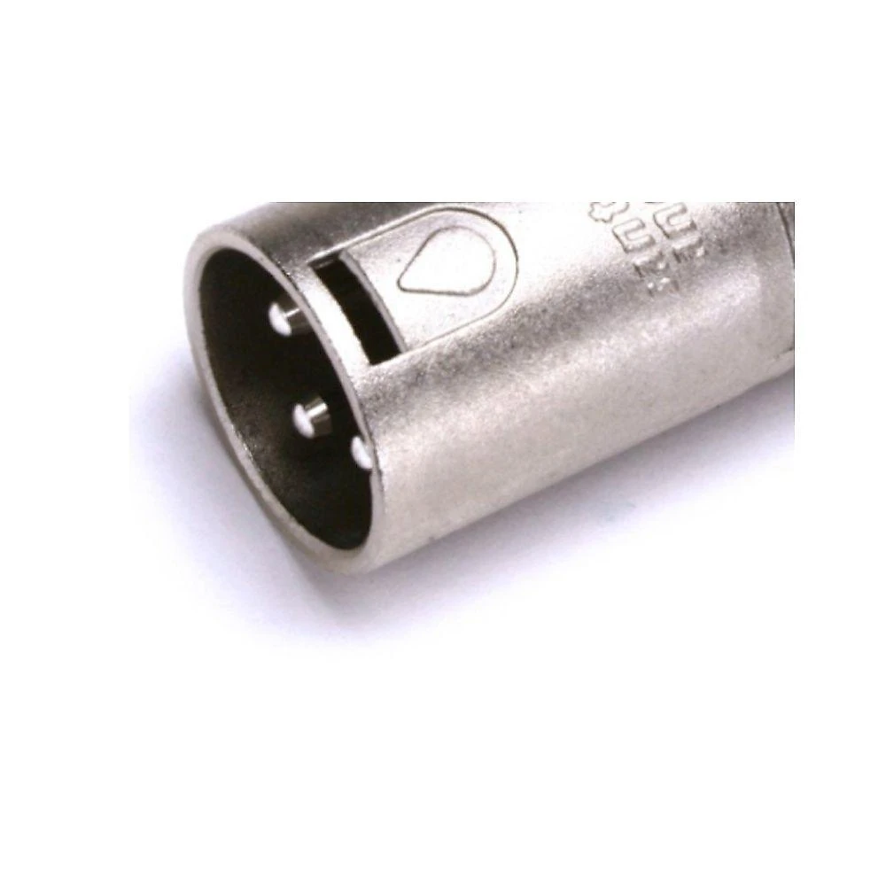 Plug XLR L3MNN01 Macho com Trava Acabamento Niquelado Inox Santo Angelo