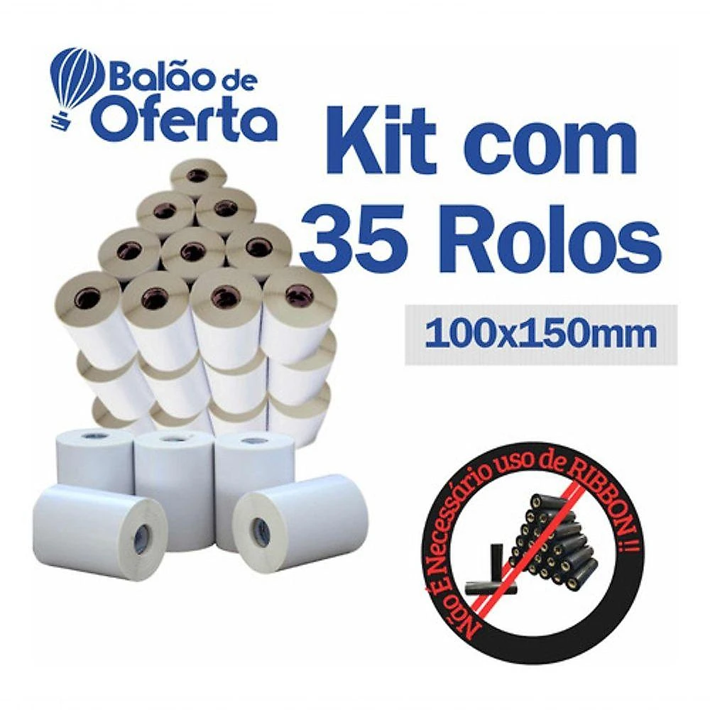 Etiqueta Autoadesiva Kit 35 Rolos