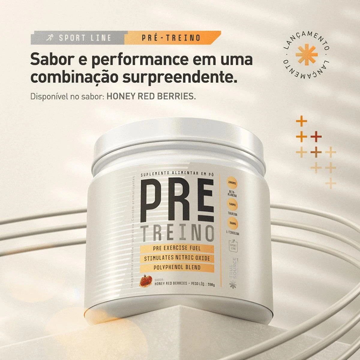 Miniatura Pré-Treino Sport Line True Source 390G Honey Red Berries