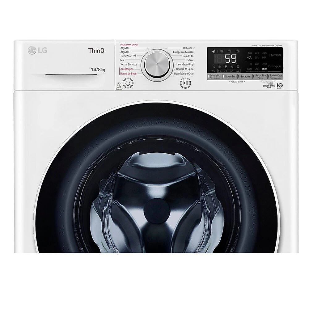 Lava e Seca Smart LG 14kg com Inteligência Artificial AIDD LG Branco - 110V