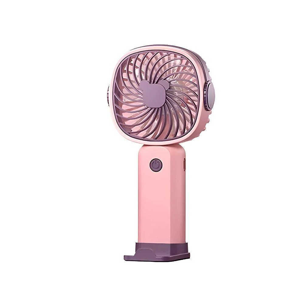 Mini Ventilador De Mão Mesa Portátil Recarregável Vento lilás