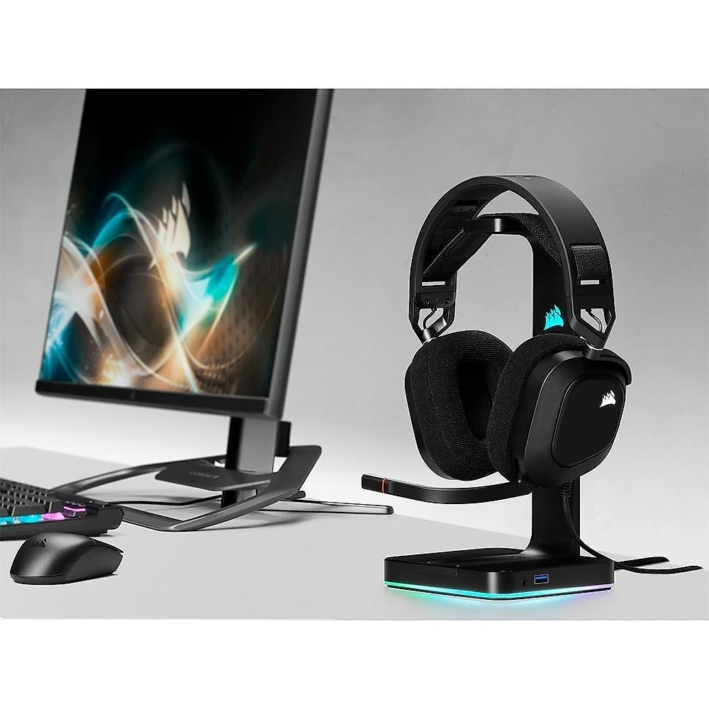 Headset Gamer Corsair HS80 Premium, RGB, Surround, Dolby 7.1, Drivers 50mm, Preto - CA-9011237-NA