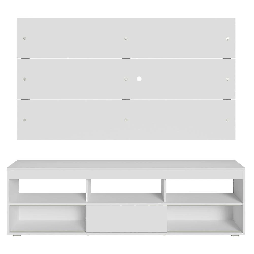 Rack com painel para tv até 65 polegadas branco orlando madesa