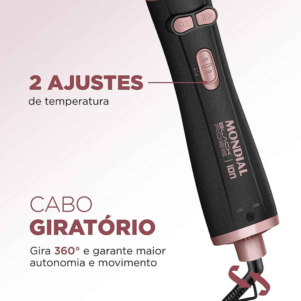 Escova Rotativa Black Rose - Mondial - ERB-01 ESCOVA ROTATIVA ERB-01 BIVOLT .