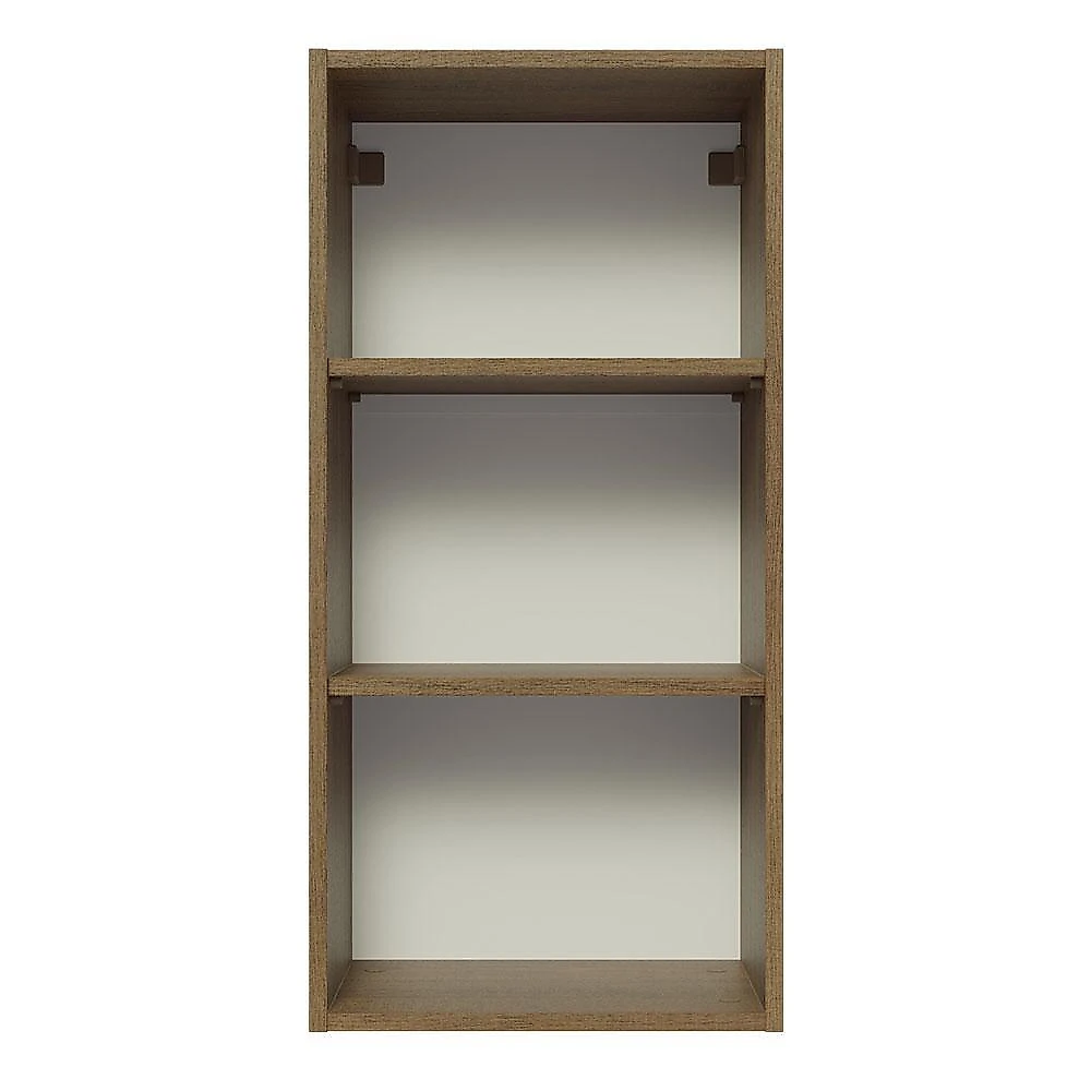 Armário aéreo madesa lux 40 x 83 cm 1 porta - rustic/preto