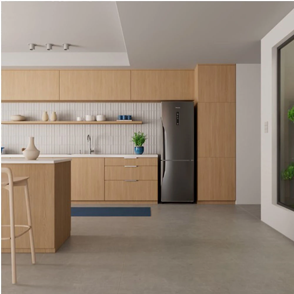 Refrigerador Bottom Freezer Panasonic de 02 Portas Frost Free com 407 Litros, Aço Escovado - BB41 110