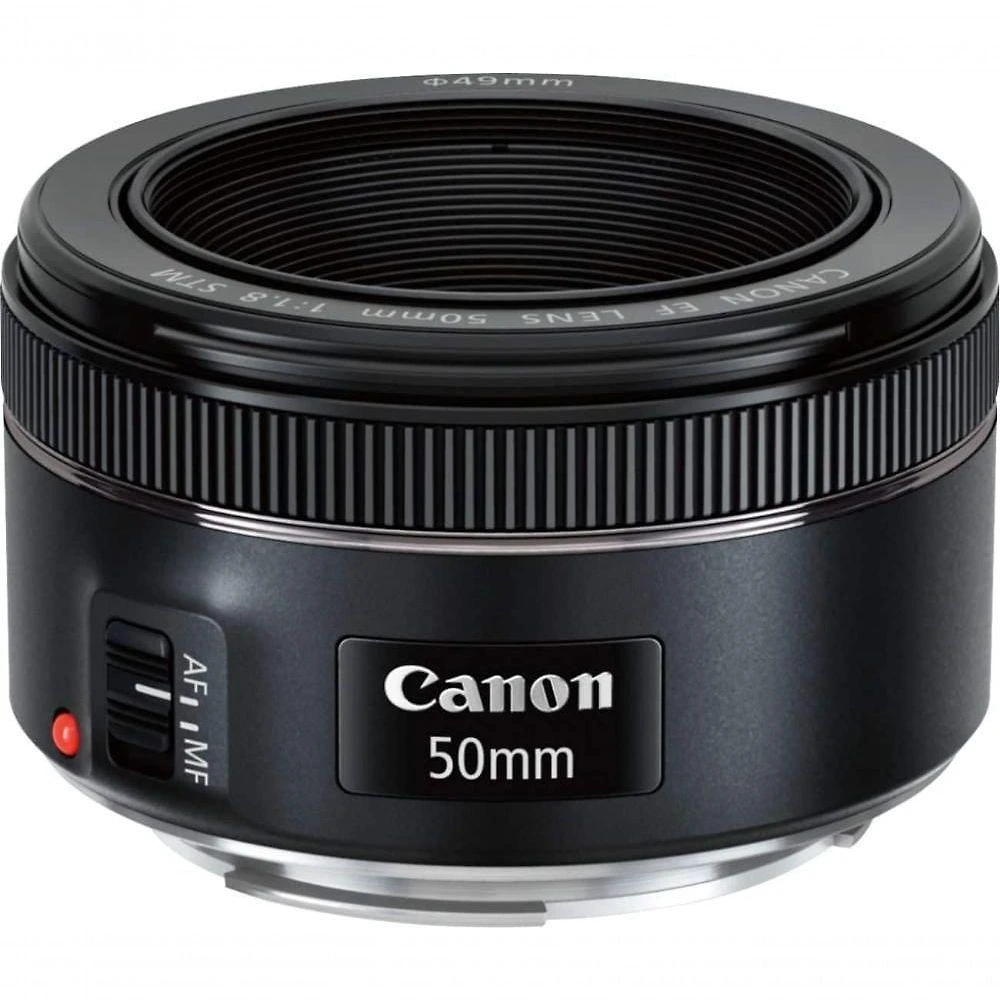 Lente para Camera Canon Ef50mm F1.8 STM Abertura F-1.8 Plástico Preto