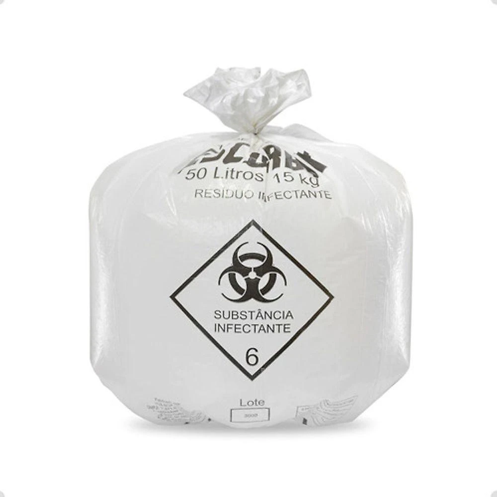 Saco de Lixo Hospitalar Resíduo Infectante 30L Pacote com 100 Unidades Higipack