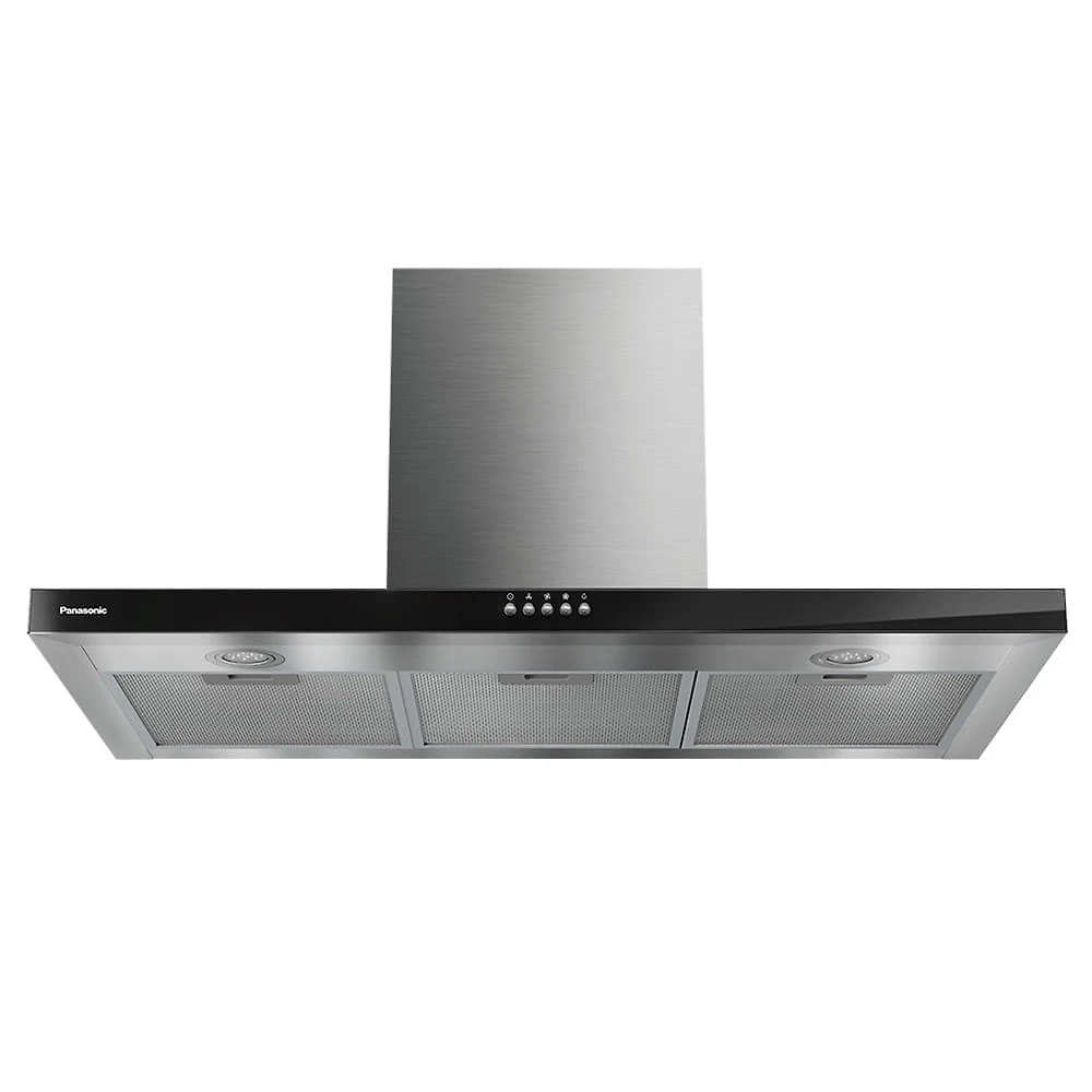 Coifa de Parede Panasonic Iluminação LED 90cm Aço Inox - Black Glass - FV-9HSDB2