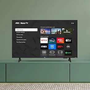 Smart TV 43” AOC 43S5155/78G Full HD LED Wi-Fi Roku TV Dolby Audio