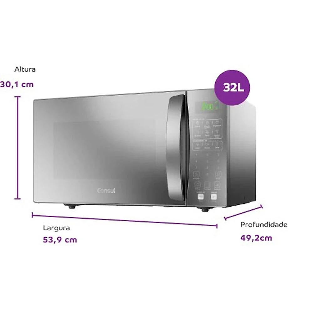 Micro-ondas Consul CMS46AR, 32 Litros, Espelhado  220 Volts
