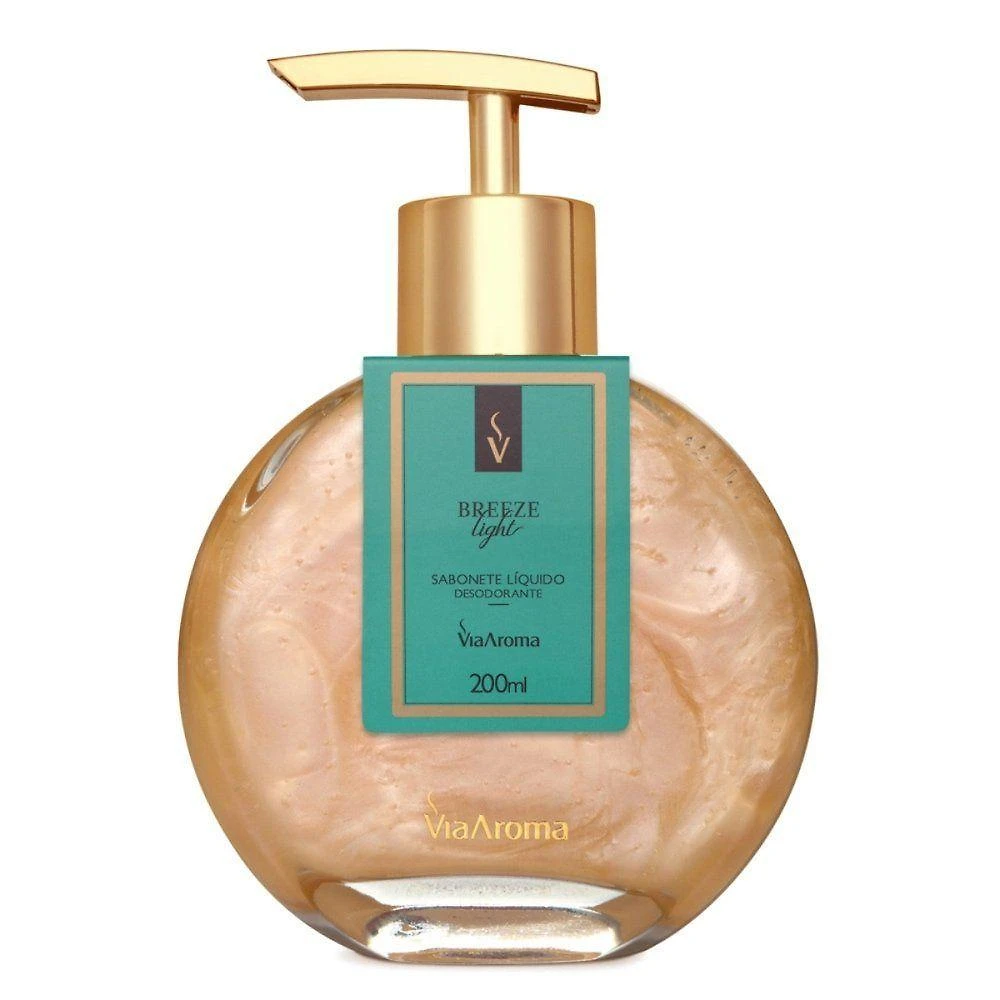 Sabonete Líquido Desodorante Breeze com Fragrância Suave 200ML para Banheiro Via Aroma