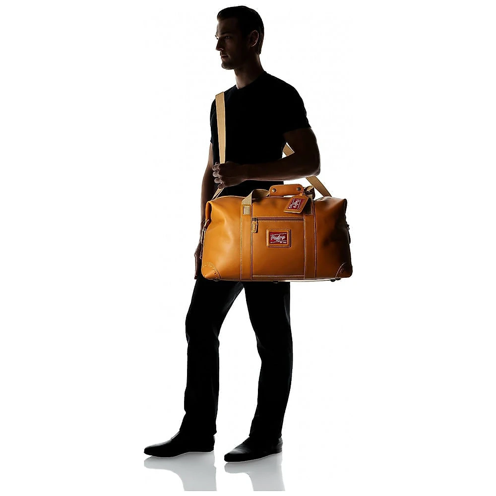 Bolsa de Viagem Masculina Clássica de Couro, RAWLINGS, Marrom