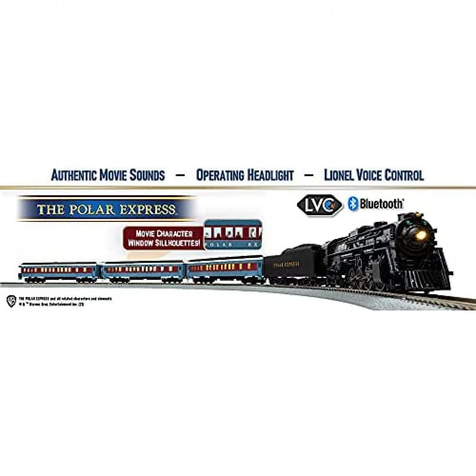 Conjunto de Trem Trenzinho Elétrico LIONEL The Polar Express com Controle Remoto, para Adultos e Crianças