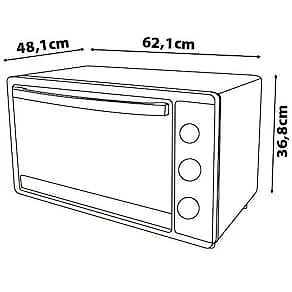 Forno Elétrico Philco PFE52P 50L Timer de 60 minutos Dupla Resistência Preto 110V