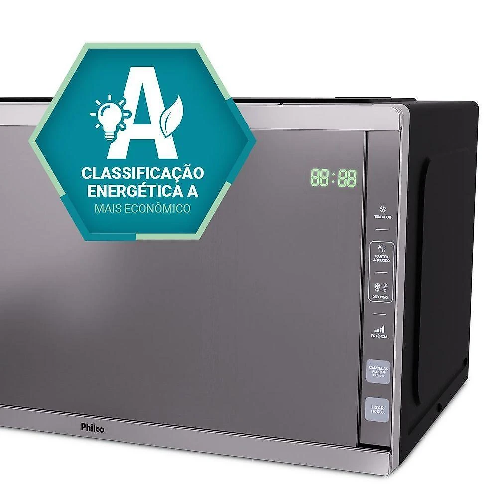 Micro-ondas Bancada Philco PMO38T 33L 1400W Inox Espelhado 110V