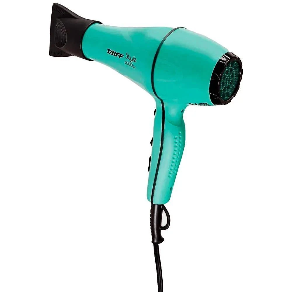 Secador de Cabelo Taiff Style 2000W Motor AC 2 Temperaturas Azul e Preto 220V