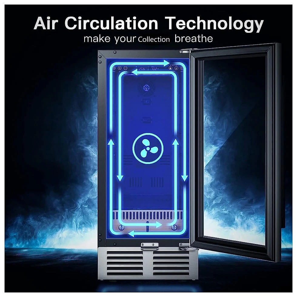 Adega Climatizada com Controle Digital e Zona Dupla para 28 Garrafas, 110V, BODEGA JC 85B, Prata