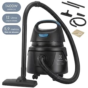 Miniatura Aspirador de Pó e Água Electrolux Hidrolux AWD01 1400W 5L Função Sopro Preto 110V