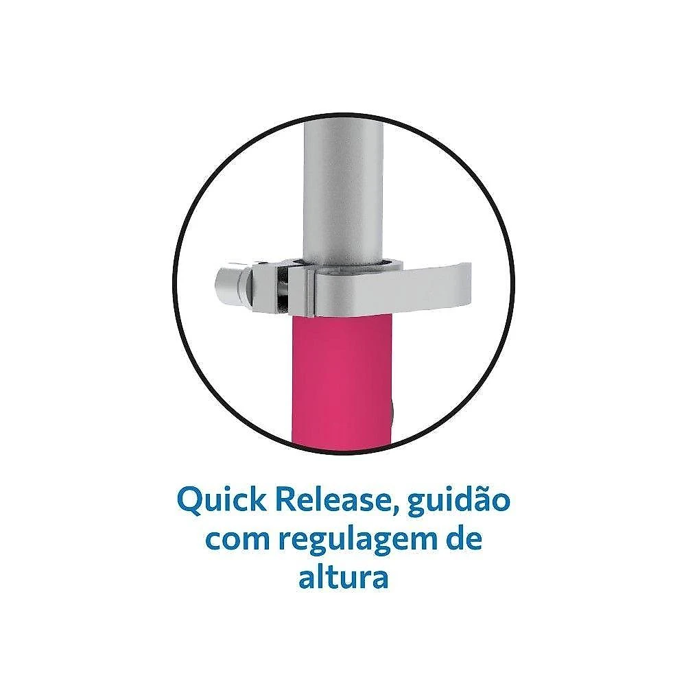 Patinete Skatenet Infantil Led Ajustável Pink Bandeirante