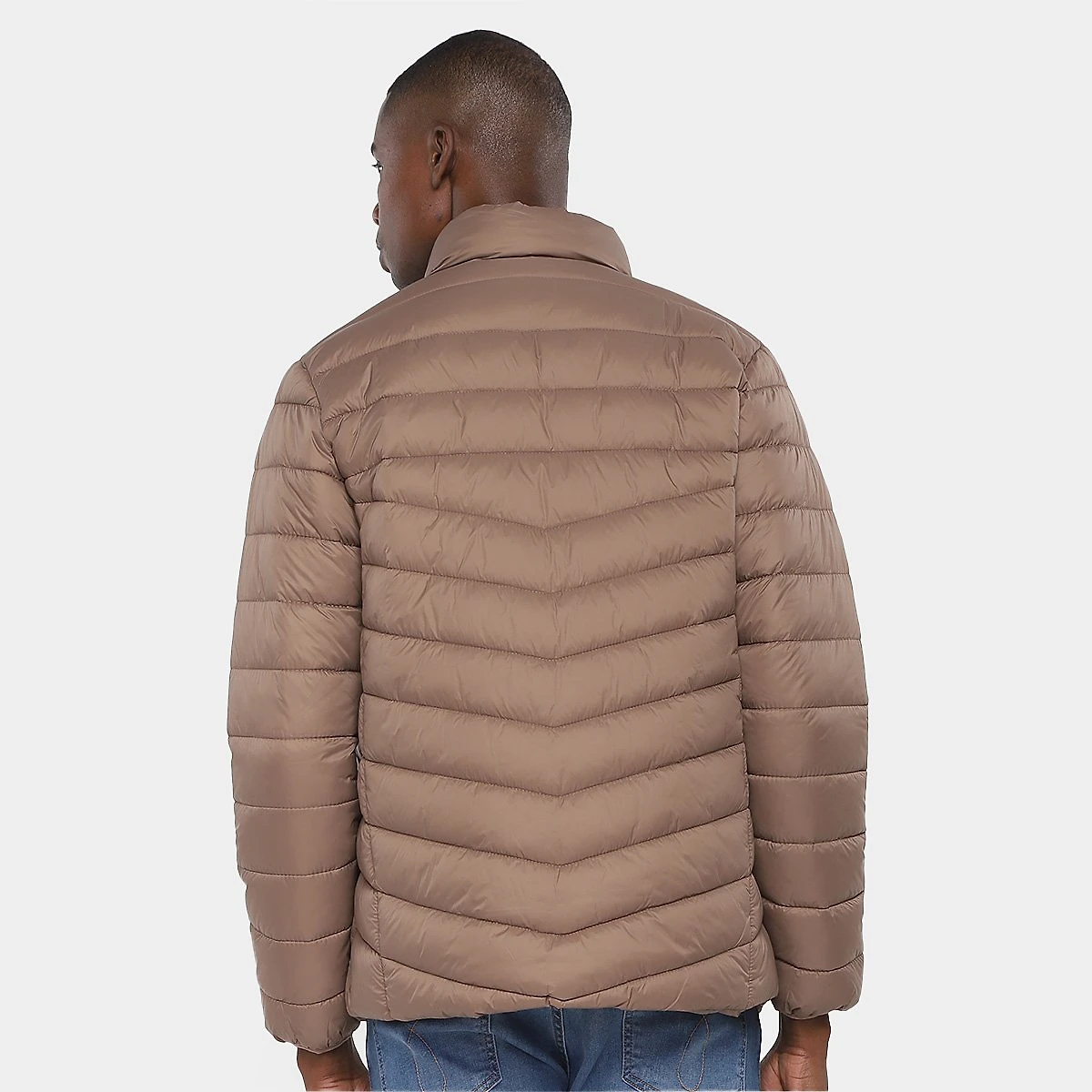 Miniatura Jaqueta Puffer Red Nose Gola Alta Masculina Caramelo - G