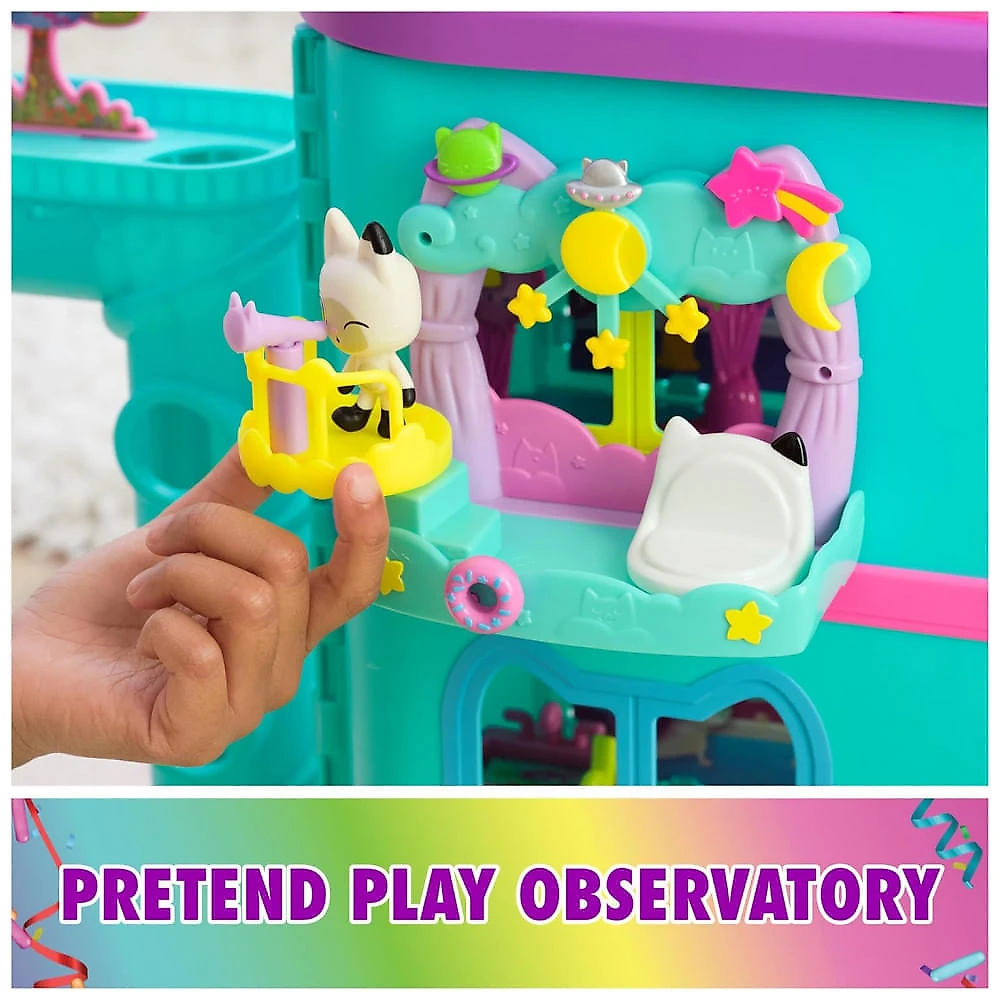 Playset Varanda dos Sonhos Pandy Paws da Casa de Bonecas Gabbys Dollhouse, 8 Peças com Figuras de Brinquedo, Acessórios de Casa de Bonecas