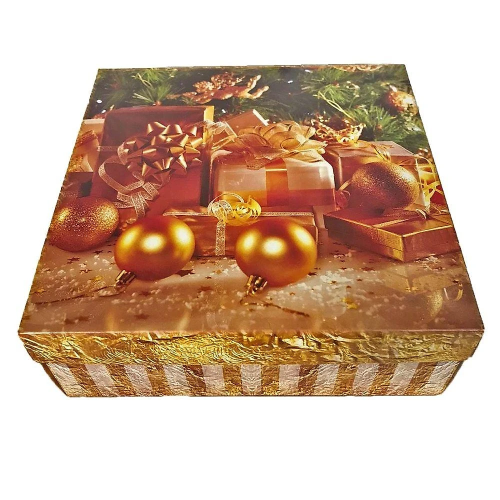 Caixa De Presente Natal - 25cm X 8cm