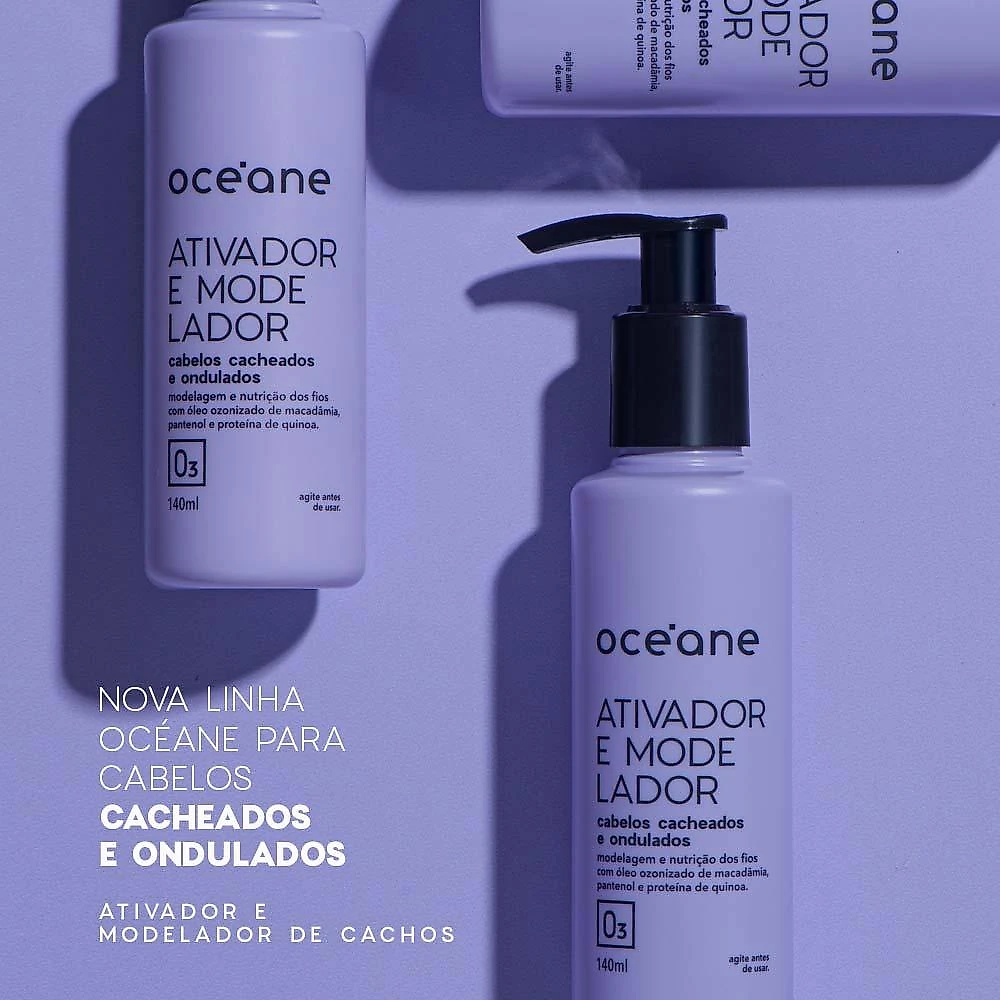 Ativador e modelador océane para cabelos cacheados 140ml